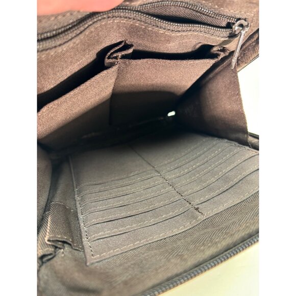 Vintage Fossil Pebbled Brown Leather Crossbody Bag - Picture 4 of 16